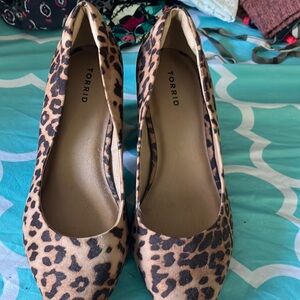 Torrid Animal Print Heels Size 8.5w